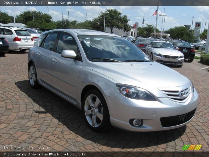 Sunlight Silver Mica / Black/Red 2004 Mazda MAZDA3 s Hatchback