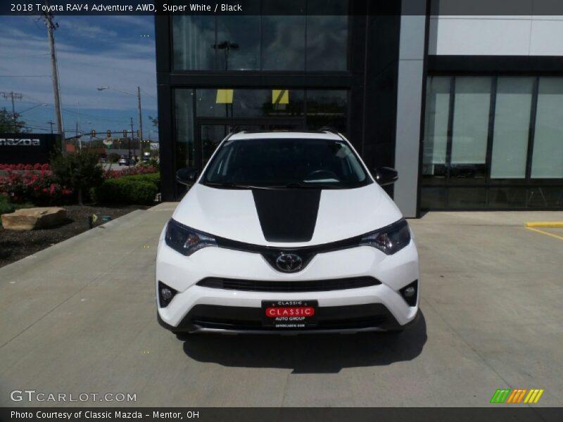 Super White / Black 2018 Toyota RAV4 Adventure AWD
