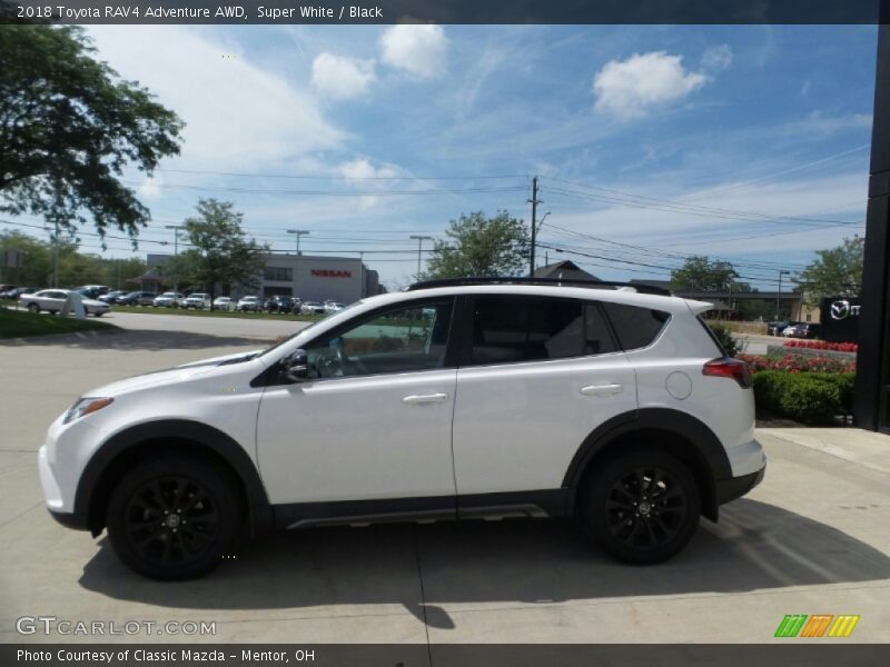 Super White / Black 2018 Toyota RAV4 Adventure AWD