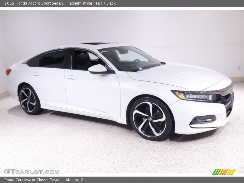 Platinum White Pearl / Black 2019 Honda Accord Sport Sedan