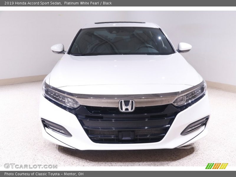 Platinum White Pearl / Black 2019 Honda Accord Sport Sedan