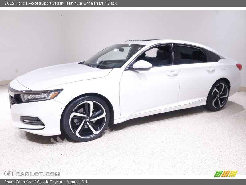 Platinum White Pearl / Black 2019 Honda Accord Sport Sedan