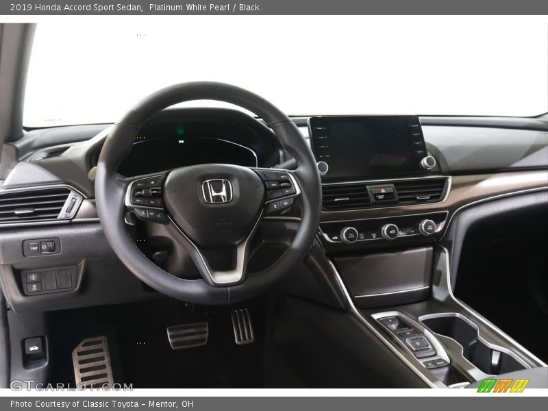 Platinum White Pearl / Black 2019 Honda Accord Sport Sedan