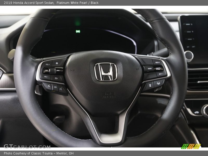 Platinum White Pearl / Black 2019 Honda Accord Sport Sedan