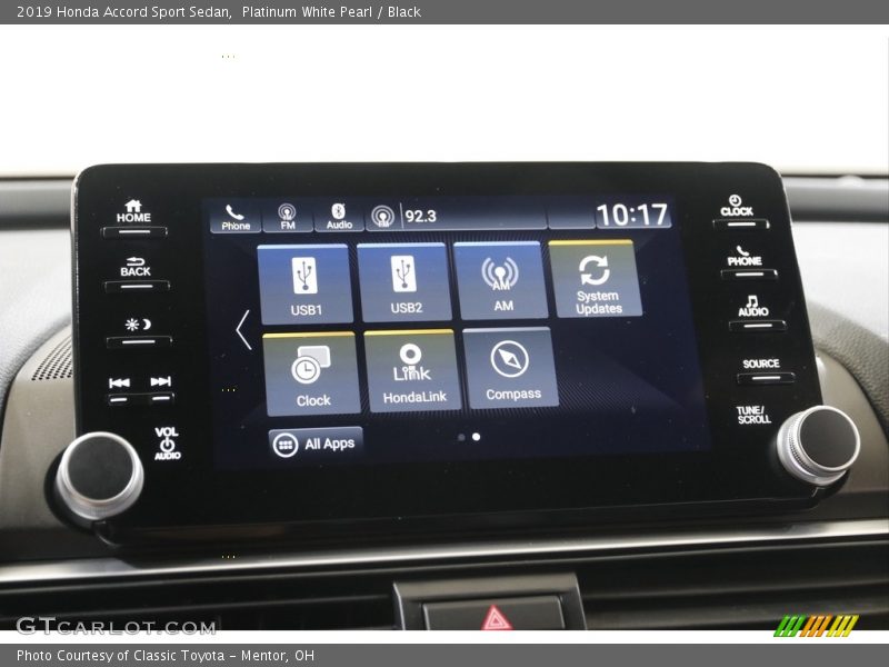 Platinum White Pearl / Black 2019 Honda Accord Sport Sedan