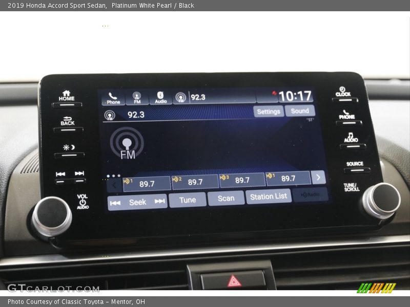 Platinum White Pearl / Black 2019 Honda Accord Sport Sedan
