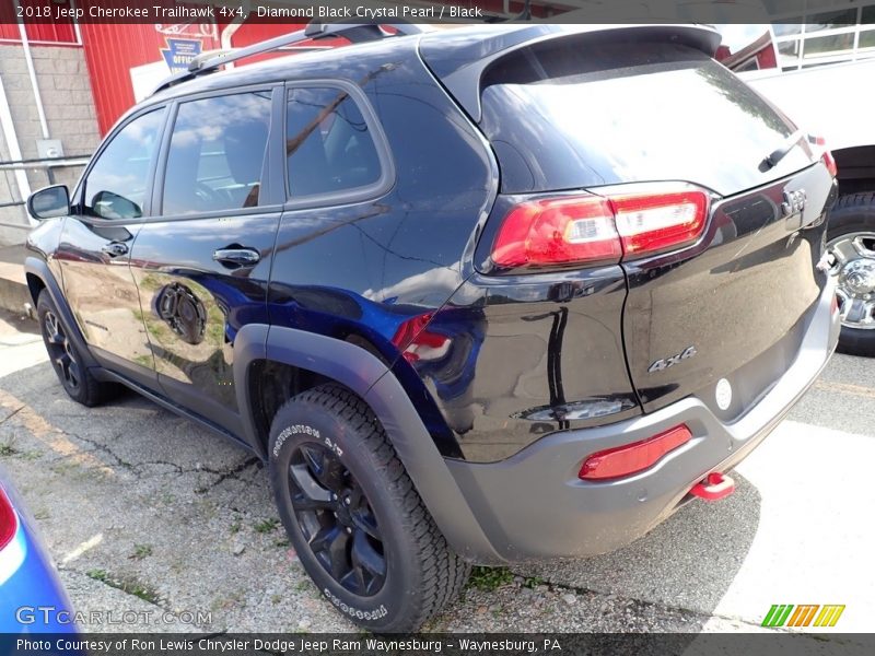 Diamond Black Crystal Pearl / Black 2018 Jeep Cherokee Trailhawk 4x4