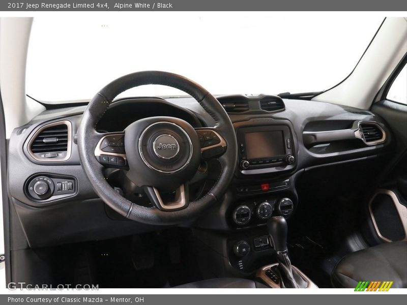 Alpine White / Black 2017 Jeep Renegade Limited 4x4