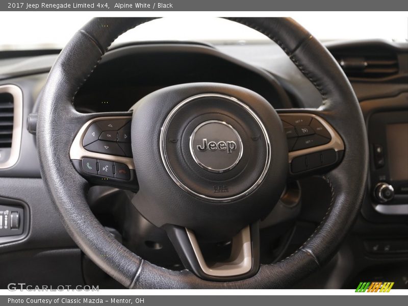 Alpine White / Black 2017 Jeep Renegade Limited 4x4