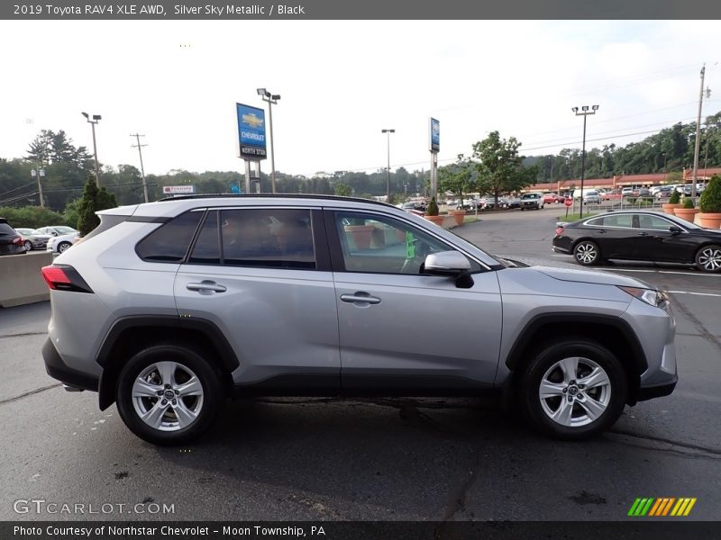 Silver Sky Metallic / Black 2019 Toyota RAV4 XLE AWD