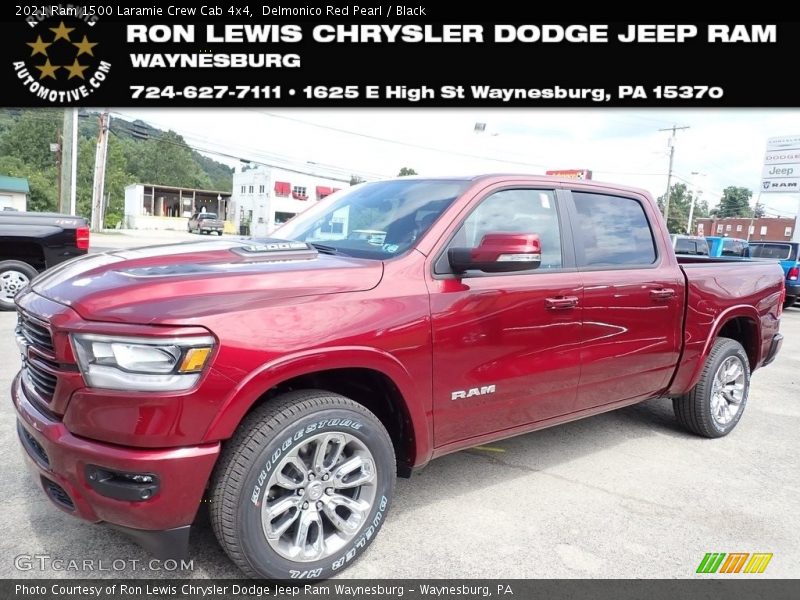 Delmonico Red Pearl / Black 2021 Ram 1500 Laramie Crew Cab 4x4