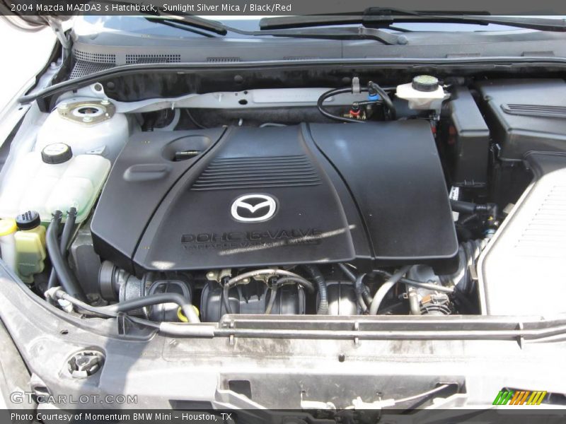 Sunlight Silver Mica / Black/Red 2004 Mazda MAZDA3 s Hatchback