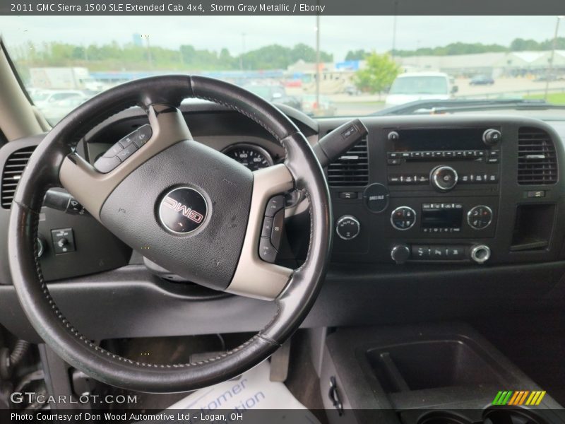 Storm Gray Metallic / Ebony 2011 GMC Sierra 1500 SLE Extended Cab 4x4