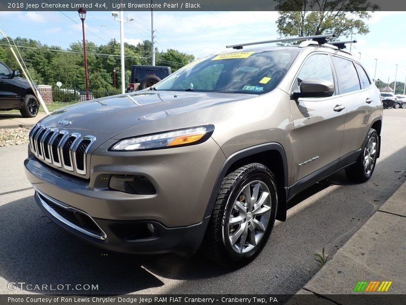 Light Brownstone Pearl / Black 2018 Jeep Cherokee Limited 4x4