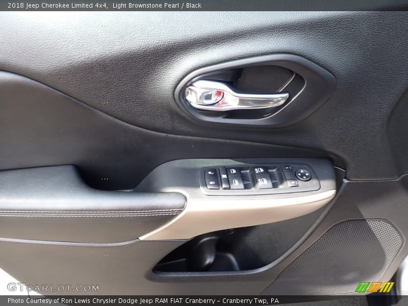 Light Brownstone Pearl / Black 2018 Jeep Cherokee Limited 4x4