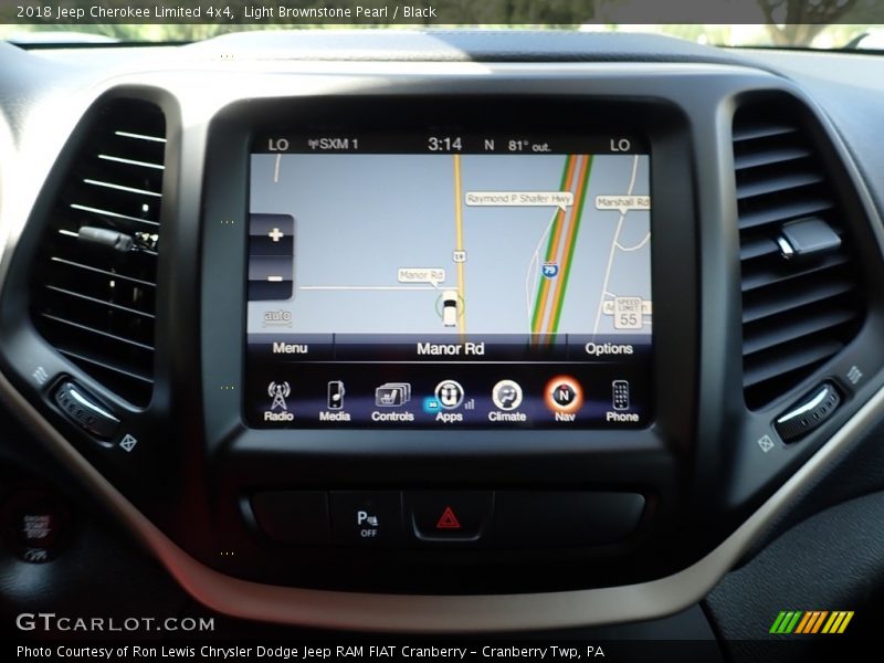 Light Brownstone Pearl / Black 2018 Jeep Cherokee Limited 4x4
