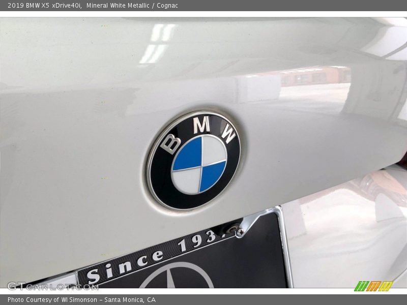 Mineral White Metallic / Cognac 2019 BMW X5 xDrive40i
