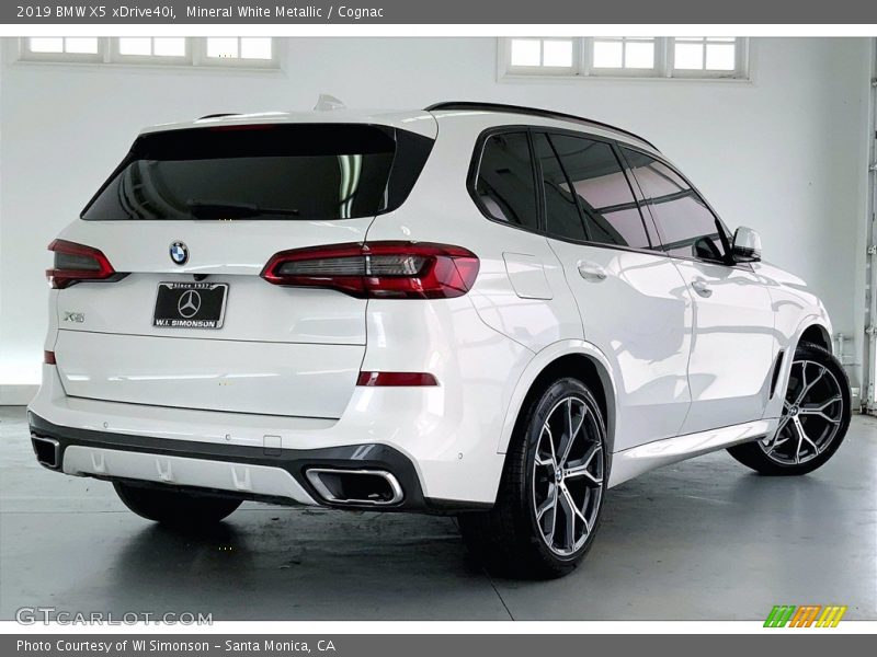 Mineral White Metallic / Cognac 2019 BMW X5 xDrive40i