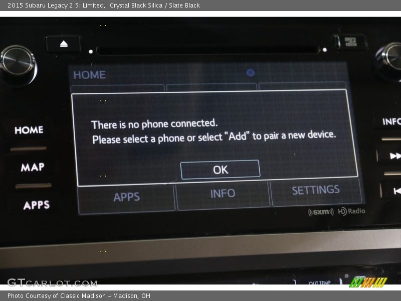 Crystal Black Silica / Slate Black 2015 Subaru Legacy 2.5i Limited