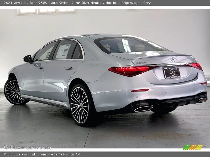 Cirrus Silver Metallic / Macchiato Beige/Magma Grey 2021 Mercedes-Benz S 580 4Matic Sedan