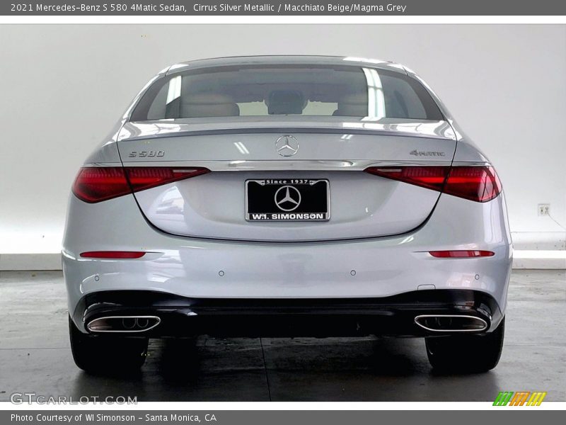 Cirrus Silver Metallic / Macchiato Beige/Magma Grey 2021 Mercedes-Benz S 580 4Matic Sedan