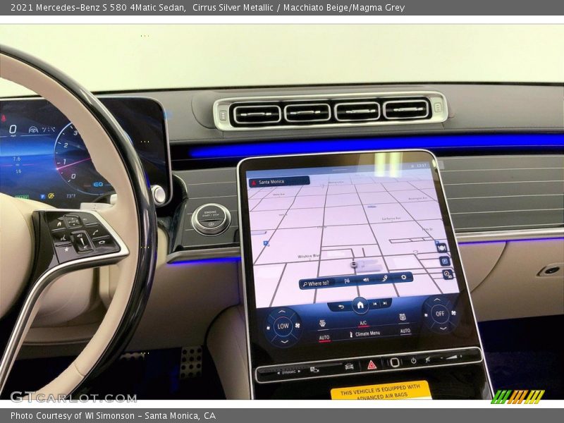 Navigation of 2021 S 580 4Matic Sedan