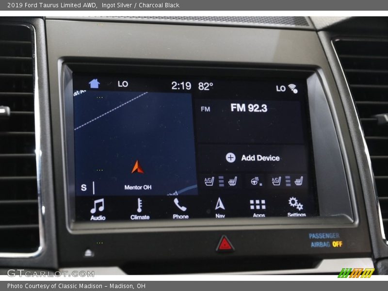 Ingot Silver / Charcoal Black 2019 Ford Taurus Limited AWD