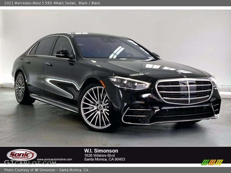 Black / Black 2021 Mercedes-Benz S 580 4Matic Sedan