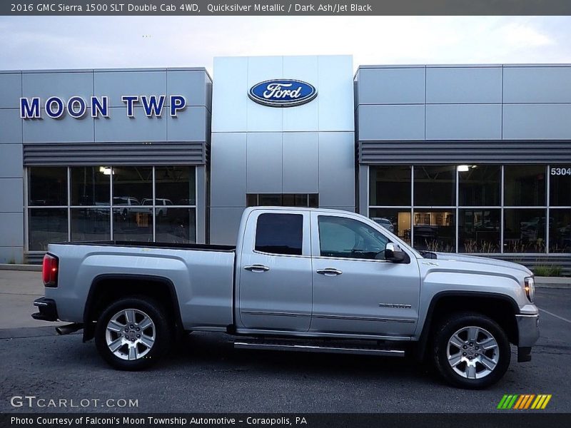 Quicksilver Metallic / Dark Ash/Jet Black 2016 GMC Sierra 1500 SLT Double Cab 4WD