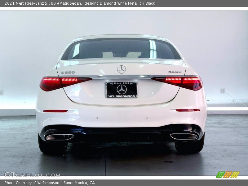 designo Diamond White Metallic / Black 2021 Mercedes-Benz S 580 4Matic Sedan