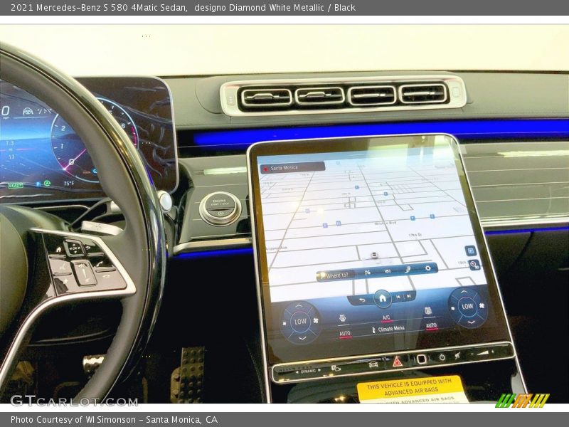 designo Diamond White Metallic / Black 2021 Mercedes-Benz S 580 4Matic Sedan