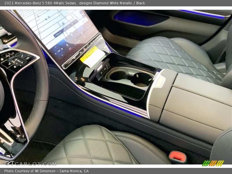 designo Diamond White Metallic / Black 2021 Mercedes-Benz S 580 4Matic Sedan