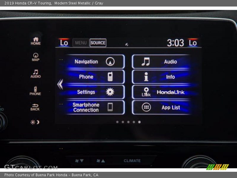 Modern Steel Metallic / Gray 2019 Honda CR-V Touring