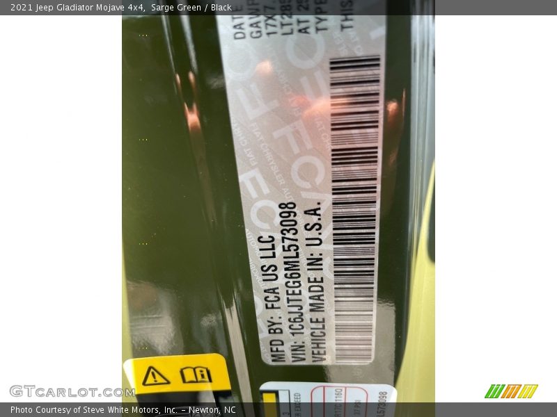 Sarge Green / Black 2021 Jeep Gladiator Mojave 4x4