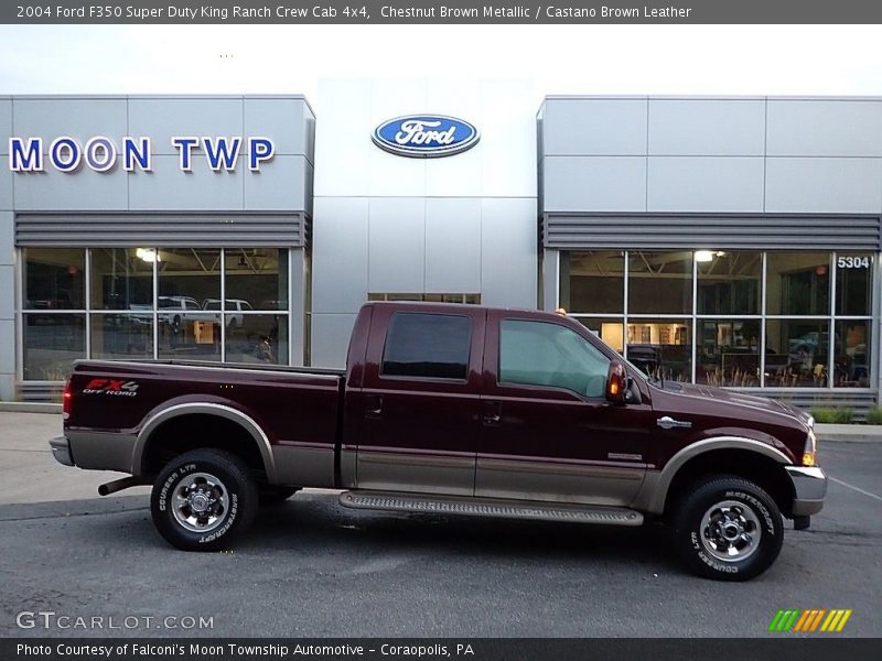 Chestnut Brown Metallic / Castano Brown Leather 2004 Ford F350 Super Duty King Ranch Crew Cab 4x4