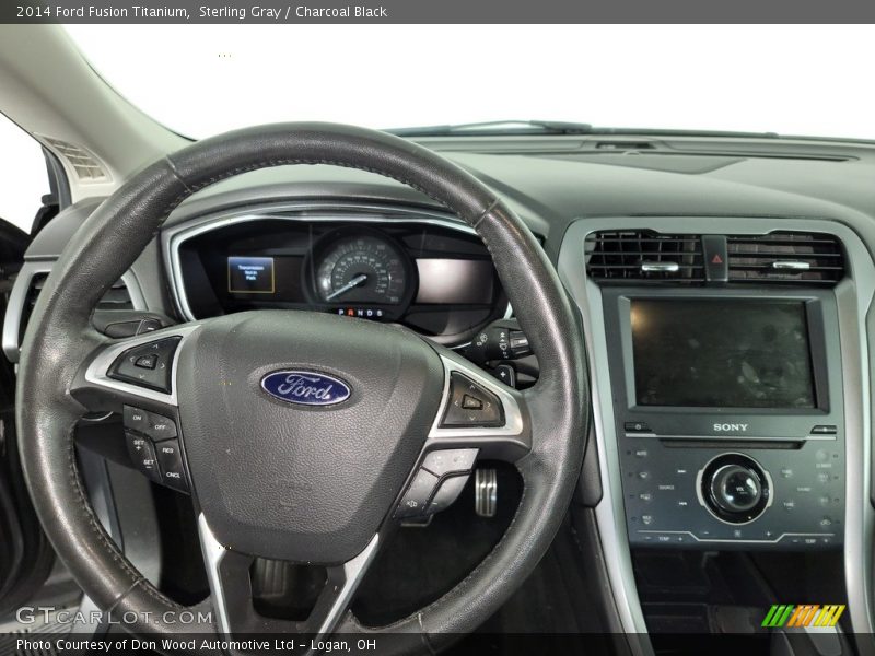Sterling Gray / Charcoal Black 2014 Ford Fusion Titanium