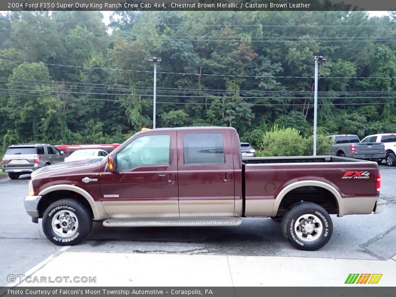 Chestnut Brown Metallic / Castano Brown Leather 2004 Ford F350 Super Duty King Ranch Crew Cab 4x4