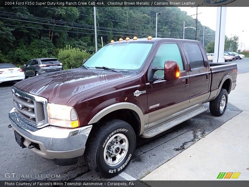 Chestnut Brown Metallic / Castano Brown Leather 2004 Ford F350 Super Duty King Ranch Crew Cab 4x4