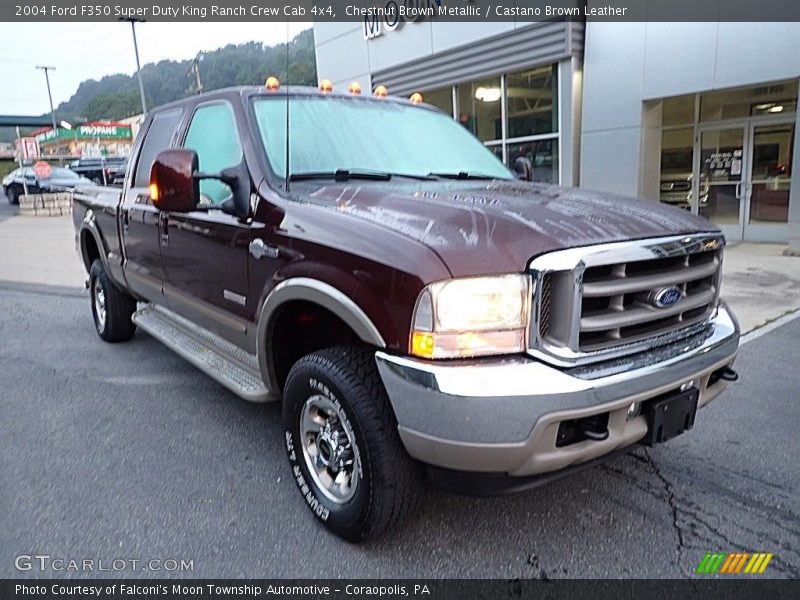 Chestnut Brown Metallic / Castano Brown Leather 2004 Ford F350 Super Duty King Ranch Crew Cab 4x4