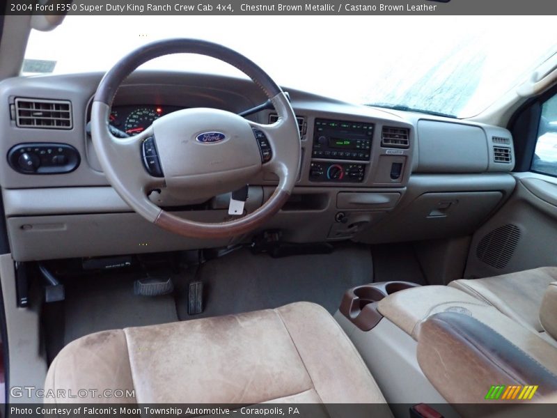 Chestnut Brown Metallic / Castano Brown Leather 2004 Ford F350 Super Duty King Ranch Crew Cab 4x4