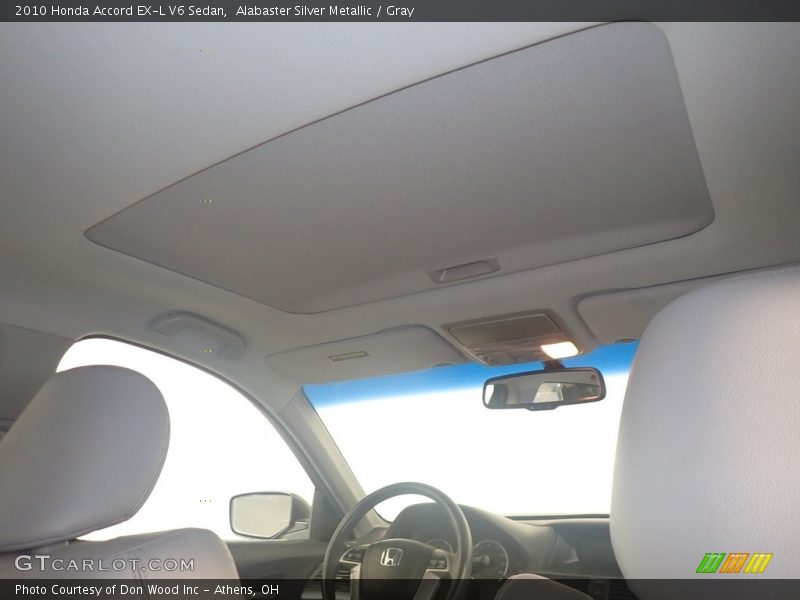 Alabaster Silver Metallic / Gray 2010 Honda Accord EX-L V6 Sedan