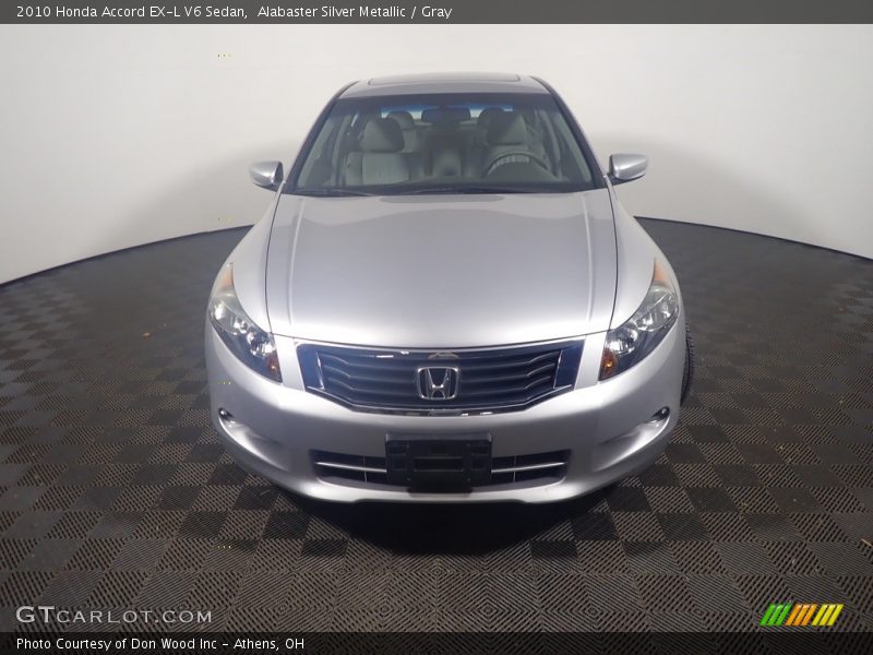 Alabaster Silver Metallic / Gray 2010 Honda Accord EX-L V6 Sedan