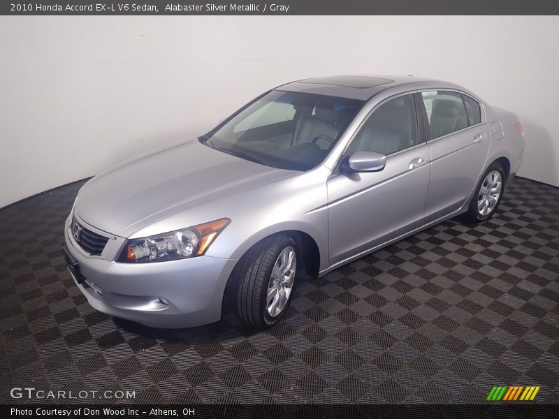 Alabaster Silver Metallic / Gray 2010 Honda Accord EX-L V6 Sedan