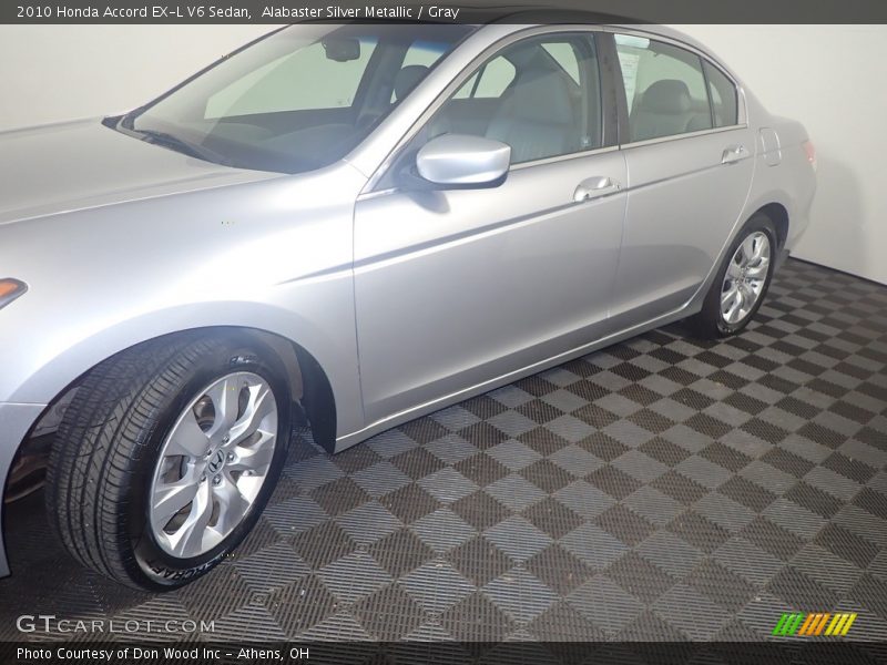 Alabaster Silver Metallic / Gray 2010 Honda Accord EX-L V6 Sedan