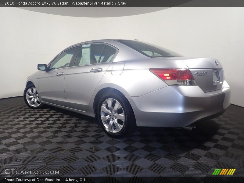 Alabaster Silver Metallic / Gray 2010 Honda Accord EX-L V6 Sedan