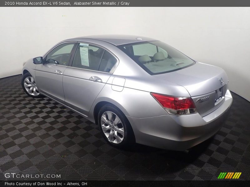 Alabaster Silver Metallic / Gray 2010 Honda Accord EX-L V6 Sedan