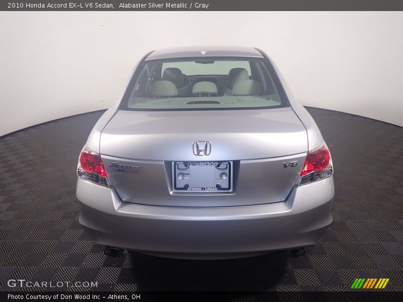 Alabaster Silver Metallic / Gray 2010 Honda Accord EX-L V6 Sedan