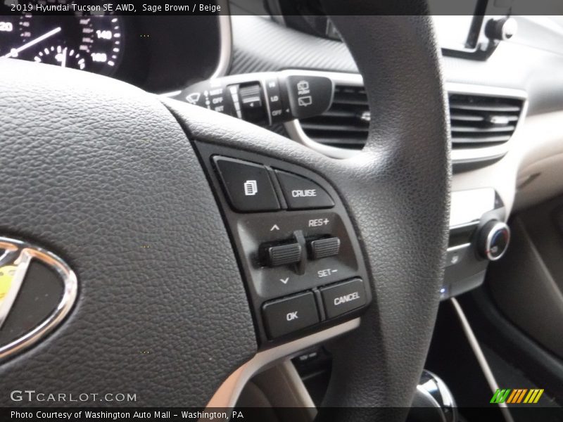 Sage Brown / Beige 2019 Hyundai Tucson SE AWD