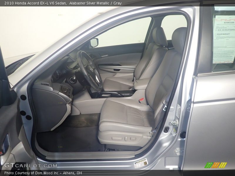 Alabaster Silver Metallic / Gray 2010 Honda Accord EX-L V6 Sedan