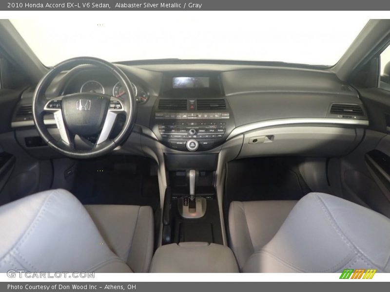 Alabaster Silver Metallic / Gray 2010 Honda Accord EX-L V6 Sedan
